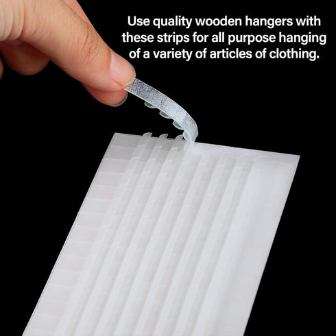 Yalikop 200 Pcs Non Slip Rubber Clothes Hanger Grips Adhesive Clothing Hanger Grip 2.8 x 0.2 Inch Clothes Hanging Accessories with Fins Strips Gri...