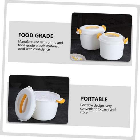 Rice Cooker Non- Stick Cooking Pot Microwave Rice Pot Spaghetti Microwave Cooker Kitchen Microwave Steamer Microwave Rice Cooking Soup Bowl Mug Of...
