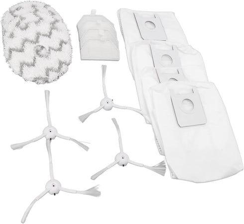 Sweeping Robot Accessories Vacuum Cleaner Replacement Compatible for Roidmi EVA SDJ06RM Sweeping, Include 4 Dust Bag, 4 Filters, 4 Side Brush and ...