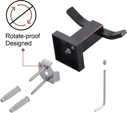 WOWOW Towel Hooks for Bathrooms Oiled Rubbed Bronze, SUS304 Stainless Steel Coat Hook, Bathroom Robe Towel Holder, Heavy Duty Robe Hooks, Bathroom...