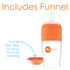 PopYum 9 oz Orange Anti-Colic Formula Making/Mixing/Dispenser Baby Bottle with #2 Medium Flow Nipple, 260 ml, BPA-Free, Natural Latch...