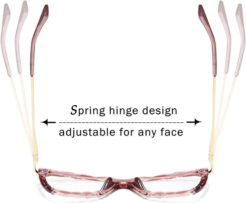 FEISEDY Crystal Cat Eye Glasses Frame Blue Light Blocking Computer Eyewear B2500...