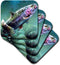 3dRose cst_3462_3 Rainbow Trout-Ceramic Tile Coasters, Set of 4...
