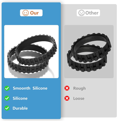 Tires Replacement For Irobot Roomba for Wheel Series 500, 600, 700, 800 and 900 e5 e6 i7, for All IROBOT roomba Models (2 Packs)...