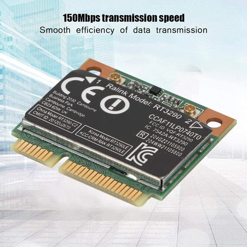 ASHATA Mini Network Card,2.4G Bluetooth 3.0 Wireless PCI-e Network Card,RT3290 Wi-Fi Wireless Network Adapter Card,Support 802.11N up to 150Mbps,f...