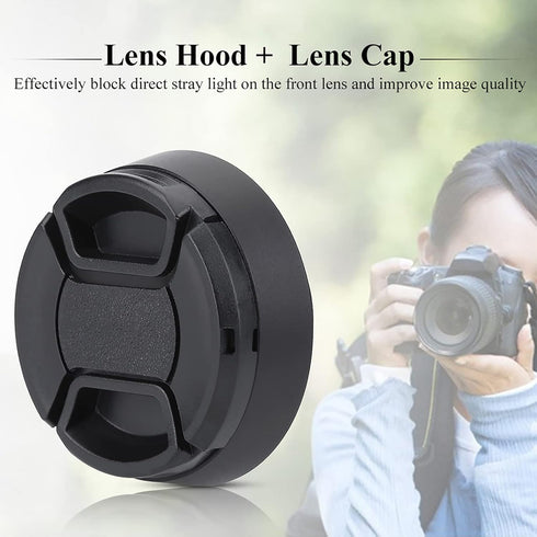 Camera Lens Hood,43mm Black Metal Lens Hood with Plastic Lenses for Leica Photography Accessory...