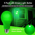 4 Pack LED Green Light Bulbs - A19 9Watts with E26 Base 60w Equivalent LED Green Bulb for Wedding Halloween Christmas Party Bar Decor, Porch, Home...