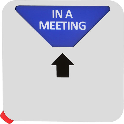 Kichwit Privacy Sign, Do Not Disturb, Out of Office, Please Knock, in a Meeting, Conference Sign for Offices, Square Shaped, 4.9 Inch, Silver...
