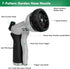 RESTMO Garden Hose Nozzle, Heavy Duty Metal Water Nozzle with 7 Adjustable Spray Patterns, High Pressure Hand Sprayer with Flow Control, for Water...