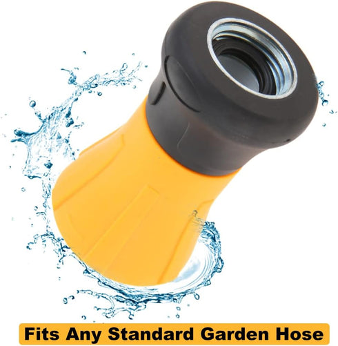 Fireman Hose Nozzle, Yellow Garden Hose Nozzle, High Pressure Sprayer Nozzle for Car Washing, Patio Cleaning, Watering Lawn and Garden, Universal ...
