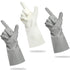 Cleanbear Cleaning Gloves Latex Free Rubber Gloves Reusable Lightweight and Durable Set of 3 with 2 Pairs of Gray Gloves and 1 Pair of White (12 I...