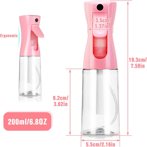 Refillable Spray Container, Spray Bottle, Fine Mist Spray Bottle for Hair, Ultra-Fine Continuous Spray Bottle for Skincare, Plant Care, Pet Groomi...