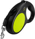 Dog Retractable Leash with Nylon casing for Dog up to 77 lbs; 16 ft Polyester Tape; The Eagle Mouth Bionics Design Rope Outlet and Tangle-Free;(Bl...