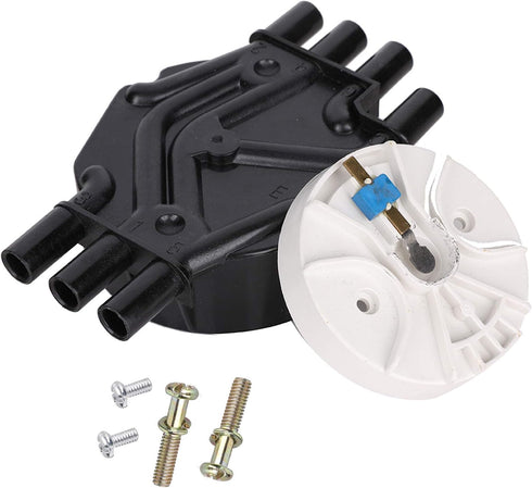 Ignition Distributor Cap and Rotor Kit Compatible with GMC Chevrolet Trucks V6 4.3L Vortec - 1996-2005 Astro Blazer, 1996-2001 Jimmy and more | Re...