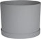 Bloem Mathers Round Planter with Saucer Tray: 6" - Cement - Modern Design, Durable Plastic Pot, Removable Saucer, for Indoor & Outdoor Use, Garden...