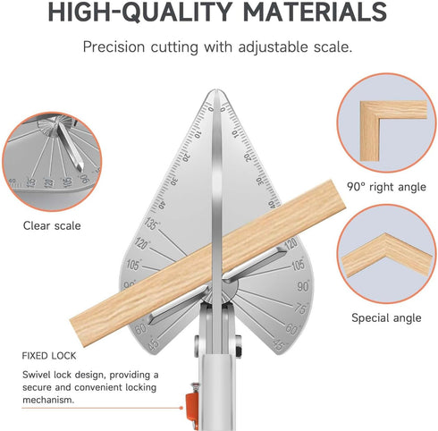 TOWOT Multi Angle Trim Cutter Miter Shears for Molding, Adjustable at 45 To 135 Degree With Safety Lock Hand Tools for Cutting Plastic, PVC, No Re...