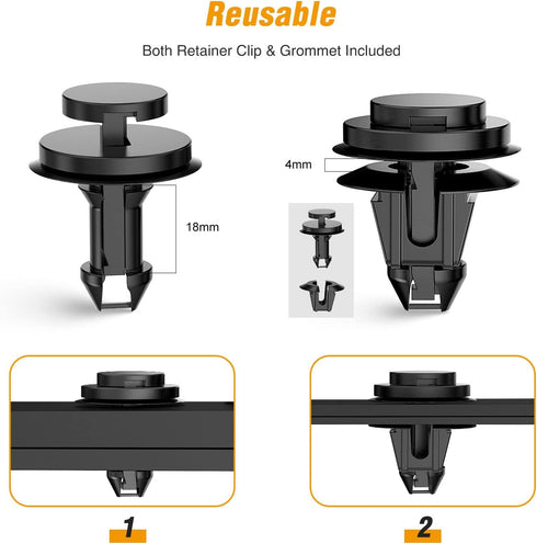 GOOACC GM Front Air Deflector Retainers Clips 15733971 for GM Chevrolet 15733971-15PCS...