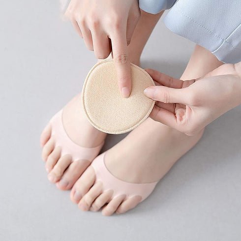 3pairs Foot Pads Reusable Soft Ball of Foot Cushions Forefoot Pads for Women?Sweat Absorbent Non-Slip Foot Cover Inner Socks?Prevention Pain Relie...