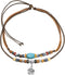 Boho Necklace Woman Tribal Layered Necklace Retro Boho Style Turquoise Necklace Braided Necklace for Woman Retro Fashion Adjustable Hemp Cords Woo...