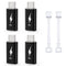 TechMatte 4 Pack Lightning to USB-C Adapter, PD Fast Charging Compatible with Phone 15/Plus/Pro/Pro Max and More Type C Devices, Support Data Tran...