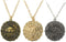 Mystart Pack of 3 Pirates of The Caribbean Necklace Aztec Skull Coin Medallion Necklace...