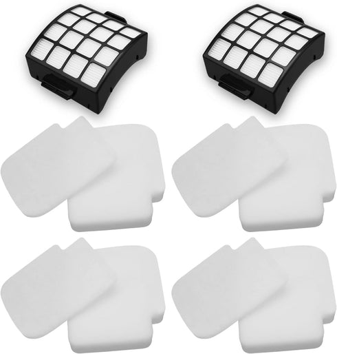 Filter Replacement for Shark AZ3002 AZ3000 AZ3000W Stratos DuoClean PowerFins Vacuum (2 Filters + 4 Foam & Felt Filters) (2 Filters + 4 Foam & Fel...