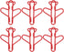 Office Paper Clips, Paper Clips Plating Process Airplane Shaped for Scrapbooking (Red)...