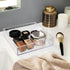 iDesign Decorative Countertop Vanity Tray Organizer for Bathroom, Bedroom, Closet, Entryway, The Clarity Collection – 8" x 8" x 2", Clear...