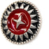 20 pcs Color Contrast Black Enamel Silver Star Sewing Metal Shank Buttons for Coats -25mm -1"...