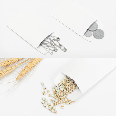 200 Pack Small Coin Envelopes Kraft Paper Seed Envelopes Mini Parts Small Items Stamps Storage Packets Envelopes Self-Adhesive for Garden, Office ...