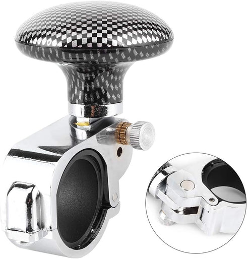 Universal Steering Wheel Knob Carbon Fiber Car Steering Wheel Assist Knob Steering Handle Ball for Car Truck Lorry Tractor(Carbon Fiber)...