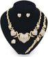 Giffor 14K Gold Filled Jewelry Set Necklaces For Women Bracelets Stud Earrings And Rings Sweetheart Gifts...