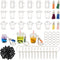 OLYCRAFT 204pcs Mini Cup Keychain Kit Bubble Tea Accessories Set Pendant Charms with Rings Tassels Straws for DIY Earring Making...