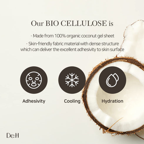 Bio Cellulose Face Sheet Mask | Anti-Aging Korean Collagen Brightening & Hydrating Face Masks Skincare with Organic Coconut Gel Sheet | 5-Pack...