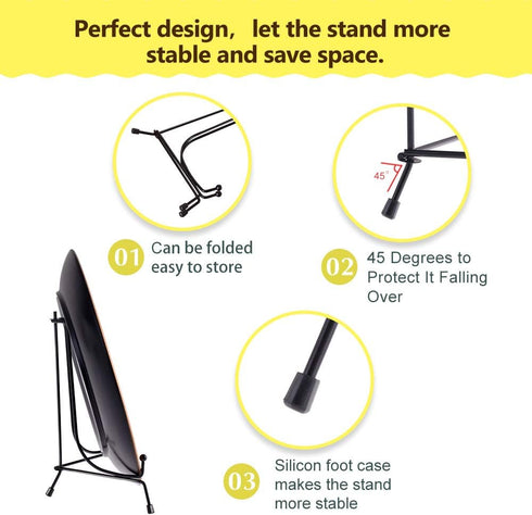 LIONWEI LIONWELI 10inch(2pack) Upgraded Anti-Slip Iron Plate Display Stand Black Easel Display Stand Photo Holder Stand,Displays Picture Frames, D...