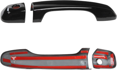 for 4runner Door Handle Cover Trim for Toyota 4runner Pro 4WD N280 SUV 2017-2020(NO Smart Key Holes Black)...