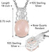 SHOP LC DELIVERING JOY Rose Quartz Pendant Necklace for Women 925 Sterling Silver Pink Jewelry 18" Birthday Gifts for Women...