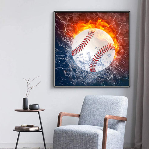 VONBOR Diamond Art Painting Kit, 12x12inch DIY Dimond Paintings for Teens with Super Flash Diamonds, Baseball Theme, Acrylic Paint, Round Drill, K...