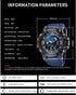 Men's Military Watches Outdoor Sports Digital Watch Waterproof LED Date Alarm Wrist Watches for Men...