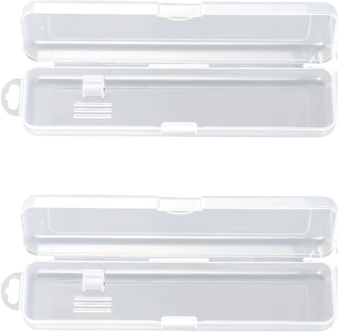 2 Packs Transparent Portable Dust-proof Toothbrush and Toothpaste Cases for Daily and Travel Use (2 Pack Clear)...