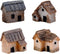 4 Pcs Micro Village Thumbnail House Thatched Huts Miniature Fairy Garden Stone Houses Miniature Gardening Landscapes Fairy Gardens Stone House for...