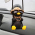 Swinging Duck Car Hanging Ornament, Cool Car Hanging Accessories for Rear View Mirror, Cute Car Pendant Swinging Sunglasses Duck Hanging Swing...