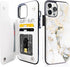 White Golden Marble Case Compatible with iPhone 13/12 Pro Max Flip Wallet Case with Card Holder Kickstand Slim Fit Sleeve with Card Slots Protecti...