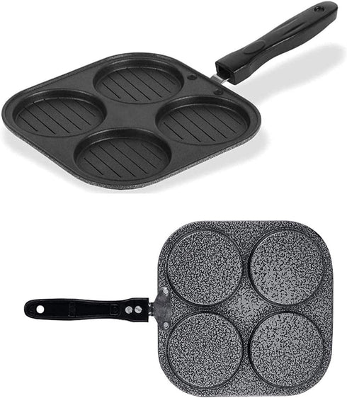 YAD Pancake Pan Burger Round Omelet Fry Pan Egg Cooker Pan Multipurpose Pancake Pan, Multicolor...