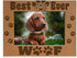 KATE POSH - Best Dog Ever - Dog Paws and Bones Wood Picture Frame (5x7-Horizontal)...