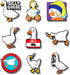 18PCS Silly Goose Shoe Charms, Duck Animal DIY PVC Clog Shoe Charm Accessories Birthday Party Favors Supplies Cute Kawaii Decorations fit Clog Bra...