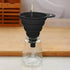 Funnels for Kitchen Use, Food Grade Silicone Collapsible Kitchen Funnel (Black)...