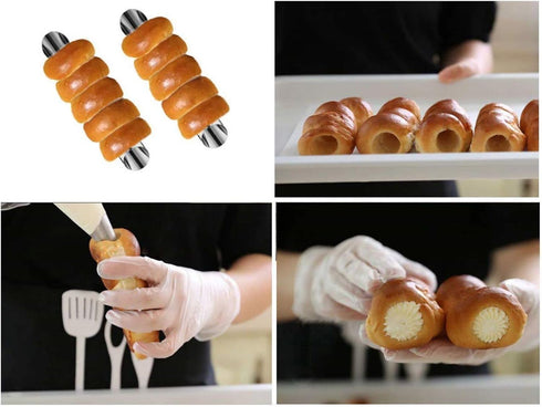 16 Pack Cannoli Tubes Molds Set, With 4.7 Inch Non Stick Cannoli Tubes Large, Reusable Piping Bag, Brush and Stainless Steel Tips, Cannoli Forms K...