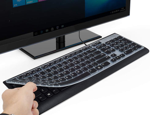 CaseBuy Keyboard Cover for Lenovo 510 Wireless Keyboard GX30N81775 4X30M39458, Lenovo Wireless Keyboard Protector Skin, Keyboard Accessories, Blac...