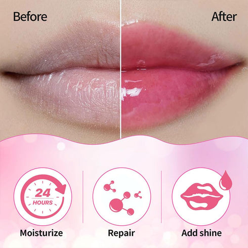 Hydrating Lip Glow Oil, Moisturizing Lip Glow Oil, Nourishing Glossy Transparent Lip Oil, Plumping Lip Oil, Lip Balm, Non-sticky Tinted Toot Lip B...